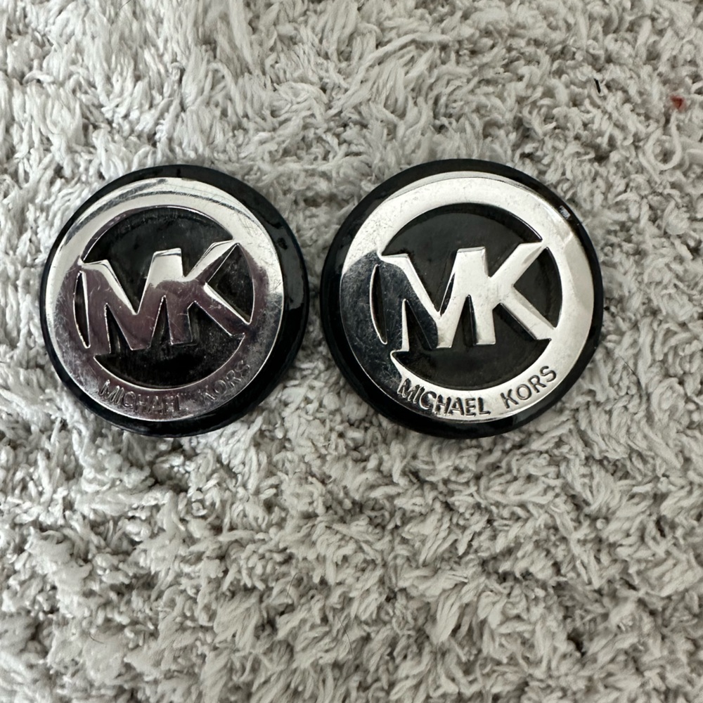 Michael Kors replacement medallions, black silver, PINS ❤️1 1/5 inch